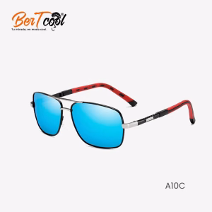 Lentes de sol modernos modelo Deportivo Azul Reflejante Tipo Espejo