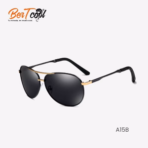 Lentes de sol modernos modelo Deportivo Negro con Dorado